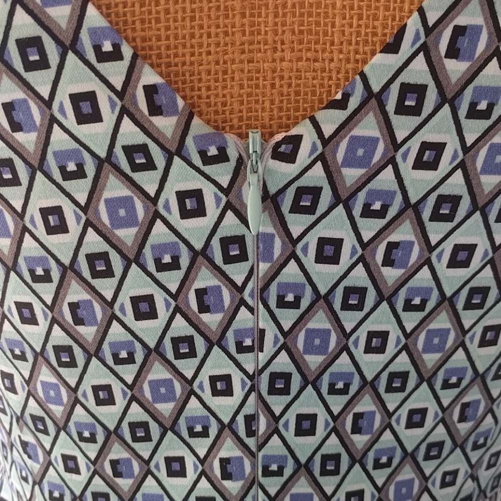 Forever21 Crew Neck Fit & Flare Blue Sundress Sz S - Picture 5 of 7